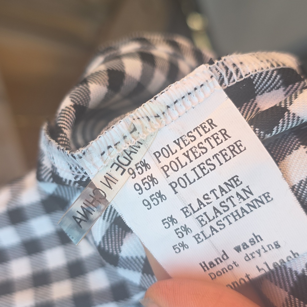 Black and White Gingham Dress - Picture 4 of 6